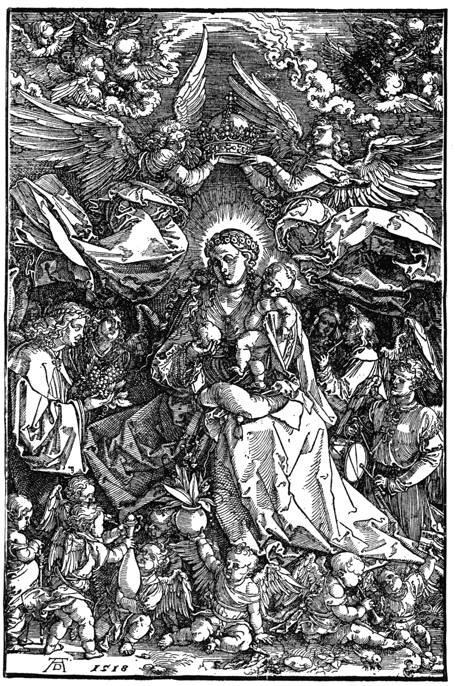 The Virgin Crowned by two Angels The Virgin Crowned by two Angels