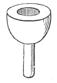 A tool to hold an inked ball