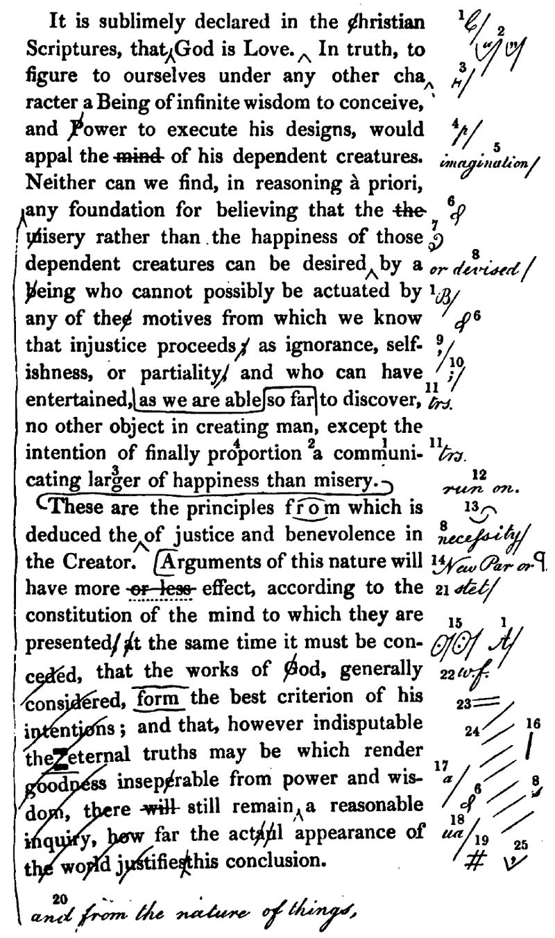 An example page with handwritten proof corrections