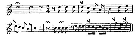 Two lines of music