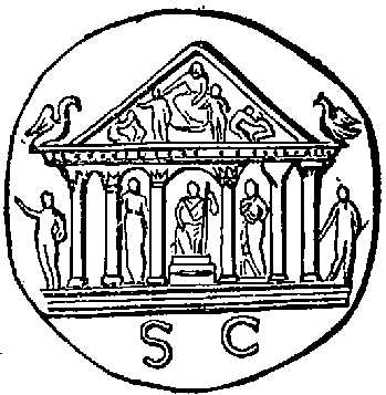 Temple of Jupiter Capitolinus. (From a Coin.) Temple of Jupiter Capitolinus. (From a Coin.)