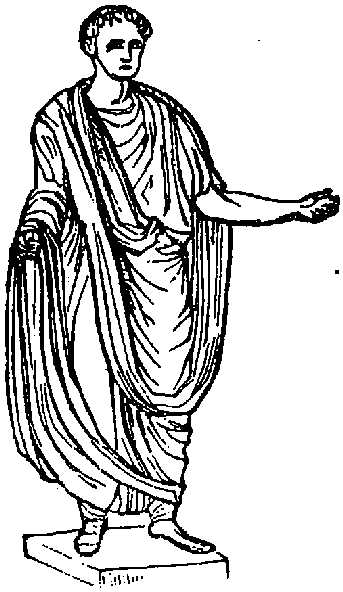 Statue of a Roman, representing the Toga. Statue of a Roman, representing the Toga.