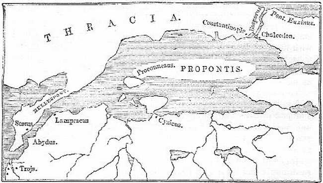 Map of Propontis, Hellespont, Bosphorus. Map of Propontis, Hellespont, Bosphorus.