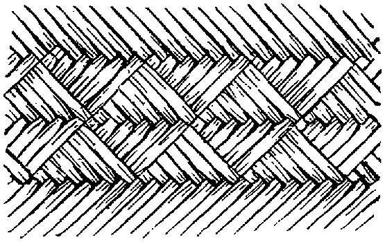 Fig. 298. Elaboration of diagonal combination, giving triangular figures