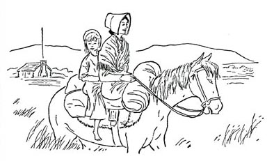 Nancy and Sally riding. Nancy and Sally riding.