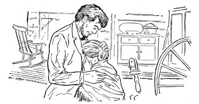 Abe says goodbye to his mother. Abe says goodbye to his mother.