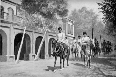Persian Cossacks (Teheran) Drilled by Russian Officers. Persian Cossacks (Teheran) Drilled by Russian Officers.