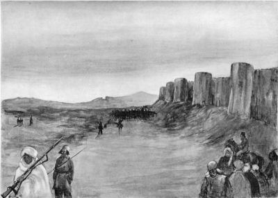 The Wall of Sher-i-Nasrya at Sunset. The Wall of Sher-i-Nasrya at Sunset.