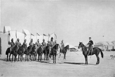 Major R. E. Benn, British Consul for Sistan, and his Escort of 7th Bombay Lancers. Major R. E. Benn, British Consul for Sistan, and his Escort of 7th Bombay Lancers.