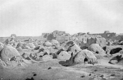 Rustam's City, showing Rustam's House in Citadel, also domed roofs blown in from the North. Rustam's City, showing Rustam's House in Citadel, also domed roofs blown in from the North.