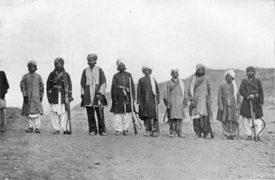 Saïd Khan, Duffadar and Levies at the Perso-Beluch Frontier Port of Robat. Saïd Khan, Duffadar and Levies at the Perso-Beluch Frontier Port of Robat.