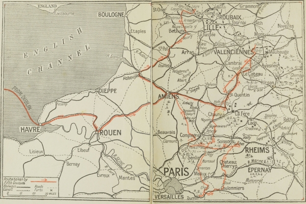Route taken by Fifth Division Route taken by Fifth Division