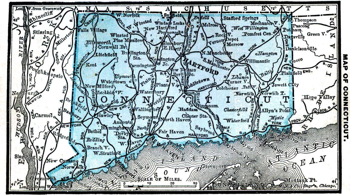 Map of Connecticut