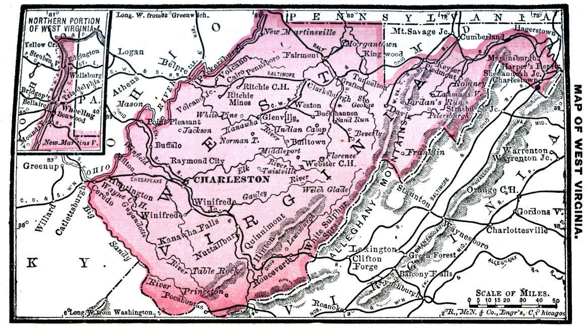 Map of West Virginia