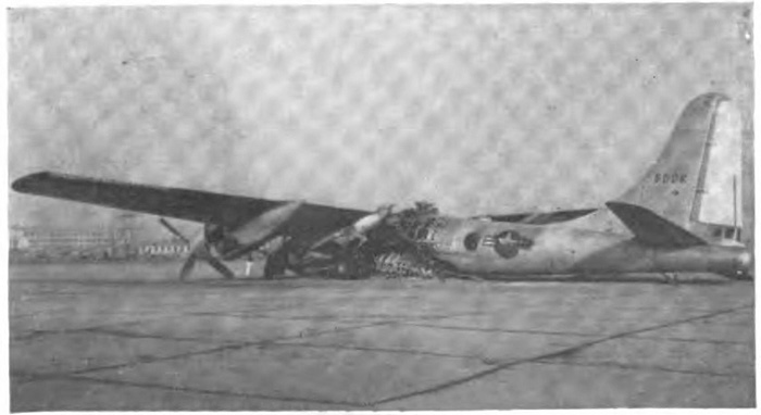 A damaged plane