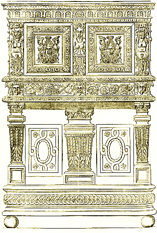 French cabinet; sixteenth century French cabinet; sixteenth century
