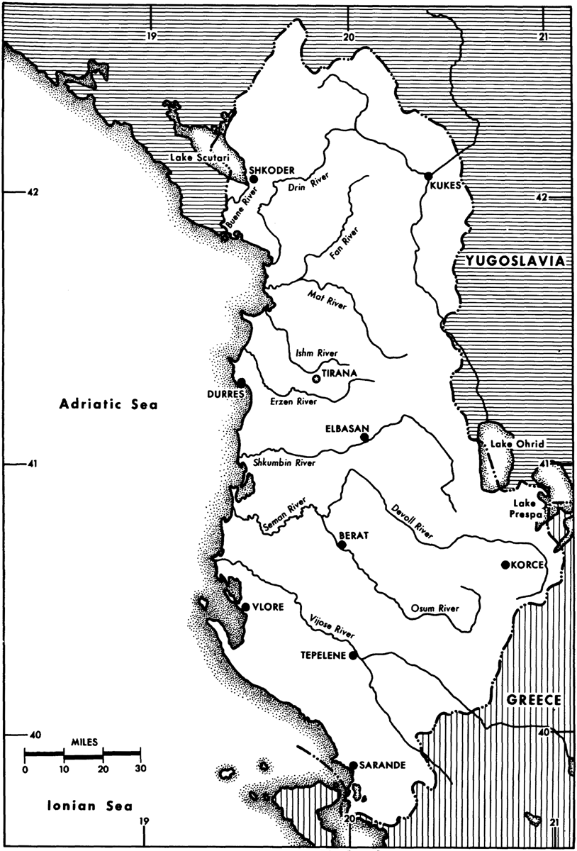 Figure 4. Rivers and Lakes in Albania