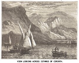 View looking across Isthmus of Corinth