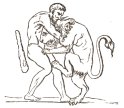 Hercules fighting the Lion