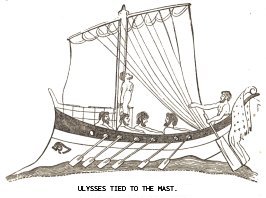 Ulysses tied to the mast