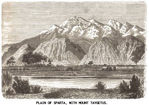 Plain of Sparta, with Mount Taygetus