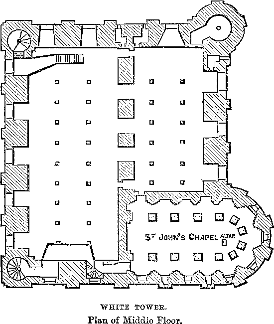 White Tower. Plan of Middle Floor.