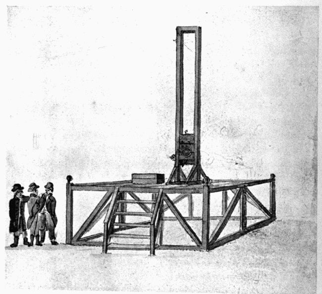 THE GUILLOTINE AT CHALON-SUR-SAÔNE. To face p. 43.