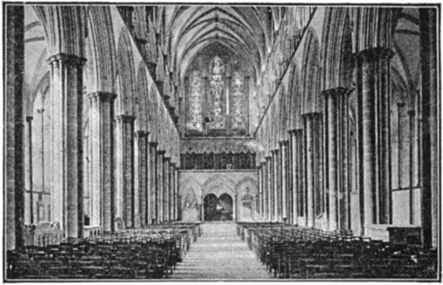 THE NAVE, LOOKING WEST.