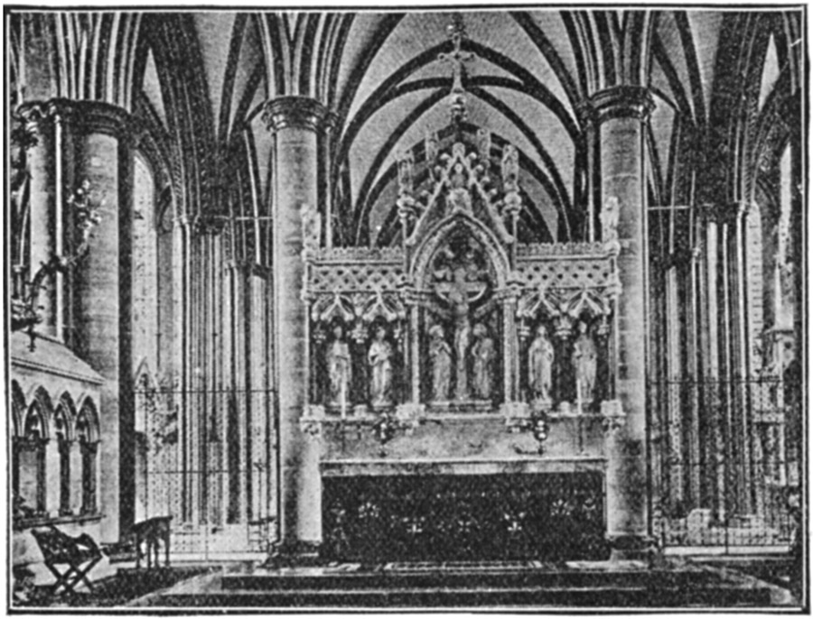 THE HIGH ALTAR AND REREDOS.