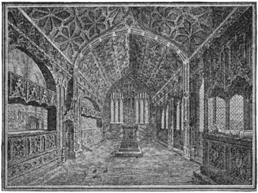 INTERIOR OF THE DEMOLISHED BEAUCHAMP CHAPEL.
