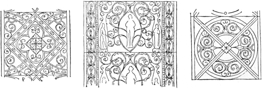 PORTIONS OF THE OLD STAINED GLASS.