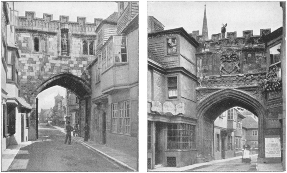 SOUTH FRONT. NORTH FRONT. HIGH STREET GATE.