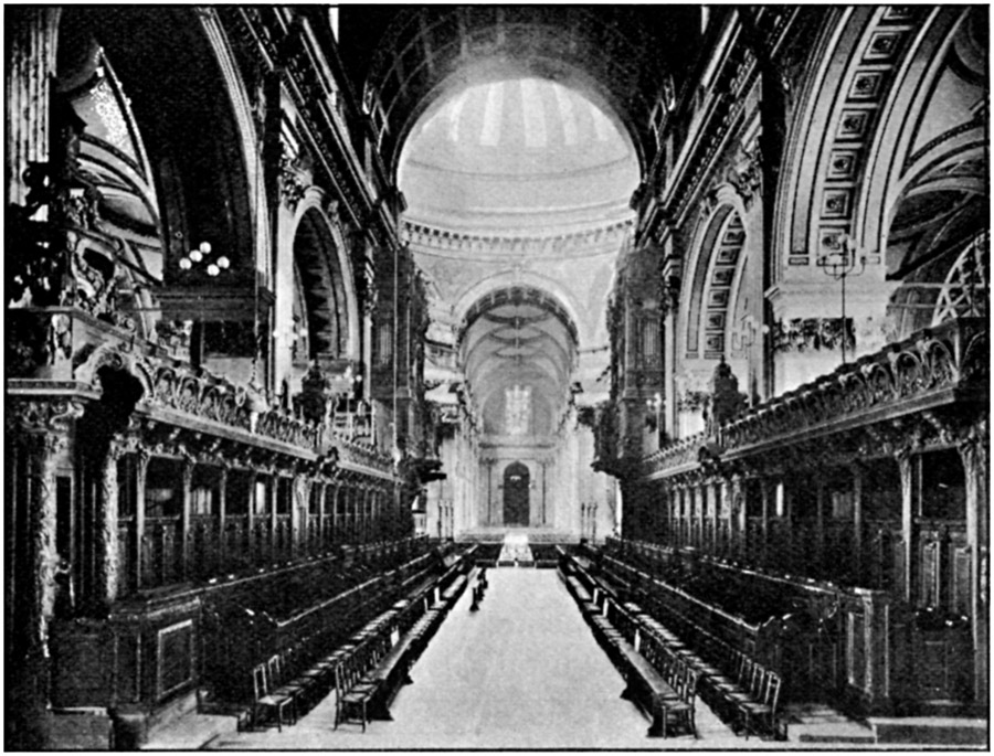 The Choir and Nave, from the East End.