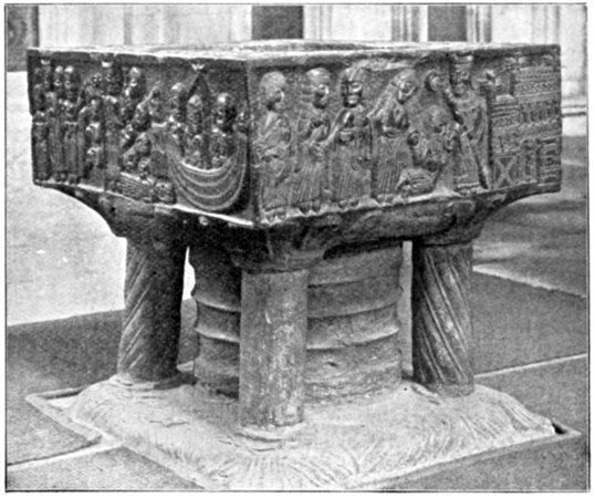 Image 16 THE NORMAN FONT-SOUTH AND WEST SIDES.