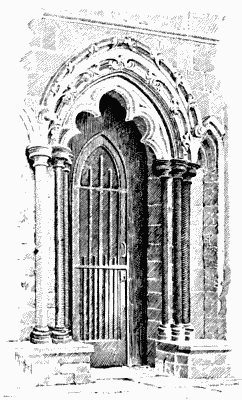 Image 23 DOORWAY FROM THE CLOSE INTO THE RETRO-CHOIR. From a Drawing by H.P. Clifford.