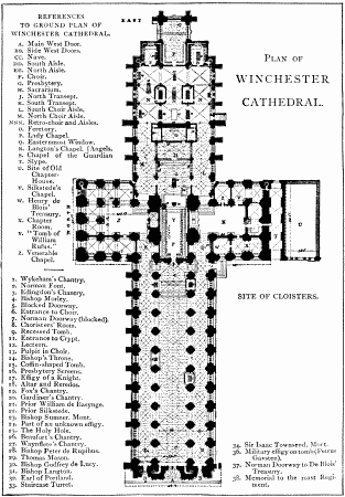 Image 52 PLAN OF WINCHESTER CATHEDRAL.