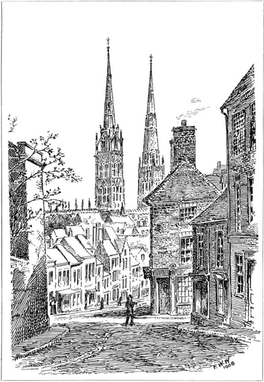 VIEW FROM THE TOP OF BISHOP STREET.