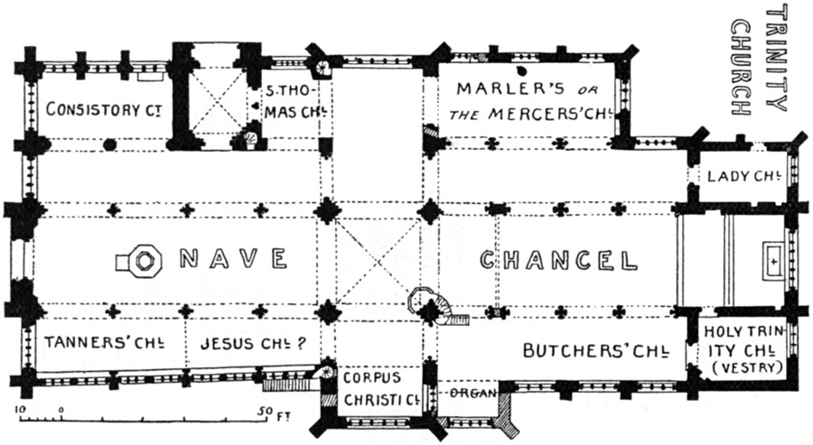 PLAN OF TRINITY CHURCH.