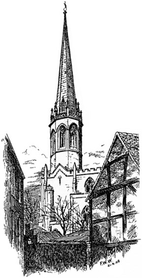 THE SPIRE OF CHRIST CHURCH.