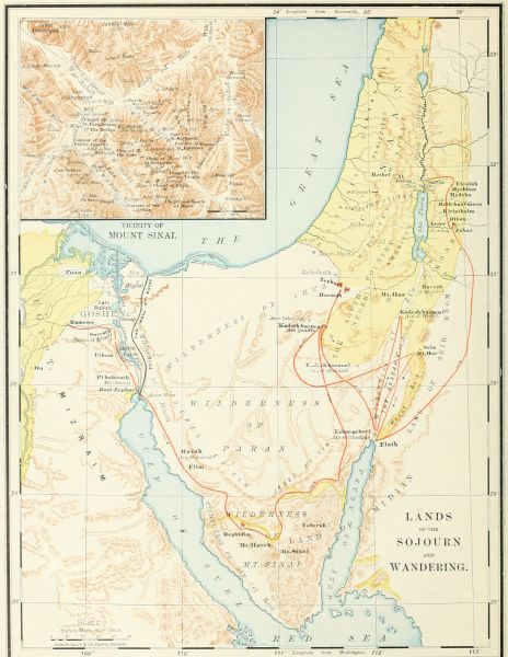 LANDS OF THE SOJOURN AND WANDERING. and VICINITY OF MOUNT SINAI.