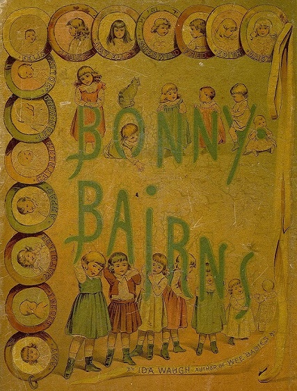 Back cover shows lots of children and the title Bonny Bairns