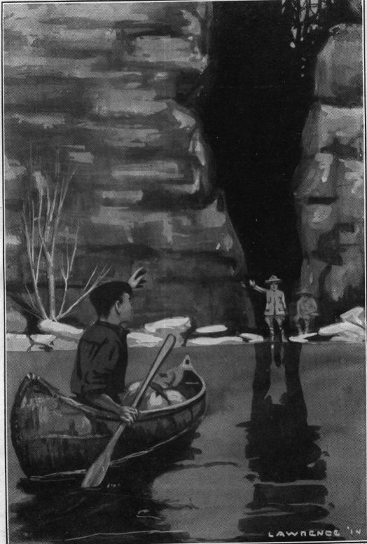 Illustration: The Scouts spent several hours exploring the dark caverns.