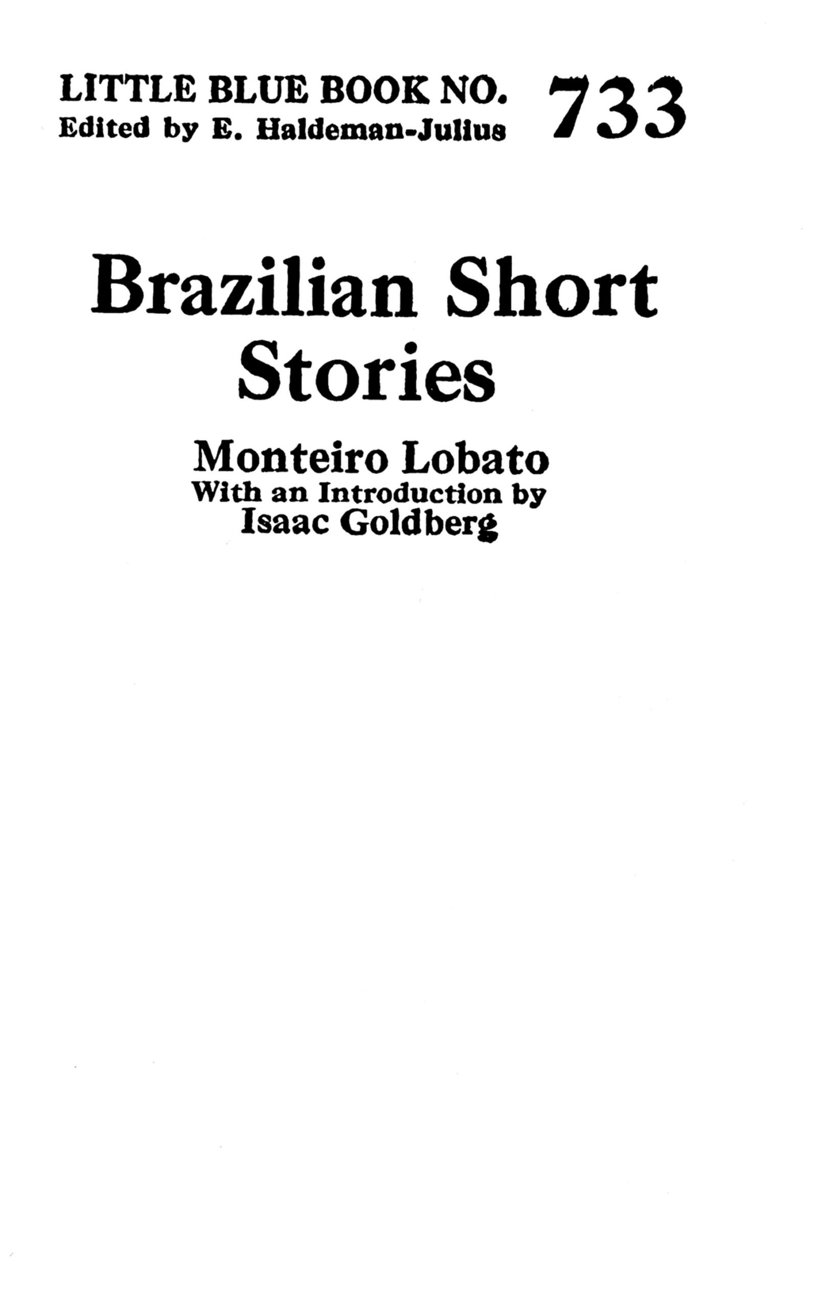 This collection represents one of the earliest introductions of Lobato's work to North American readers.