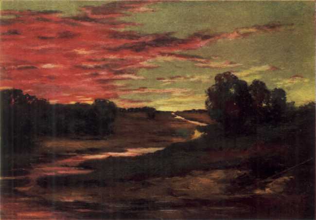 SUNSET ON THE MOOR. SUNSET ON THE MOOR.