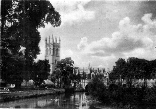 DISTANT VIEW OF MAGDALEN TOWER, OXFORD. DISTANT VIEW OF MAGDALEN TOWER, OXFORD.
