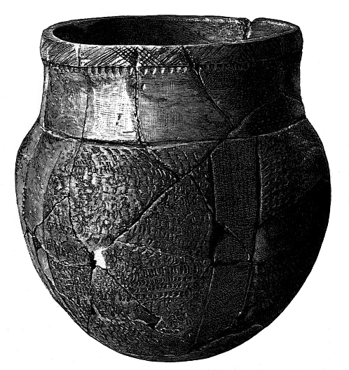 Fig. 3.—Earthen pot from Wisconsin mound.