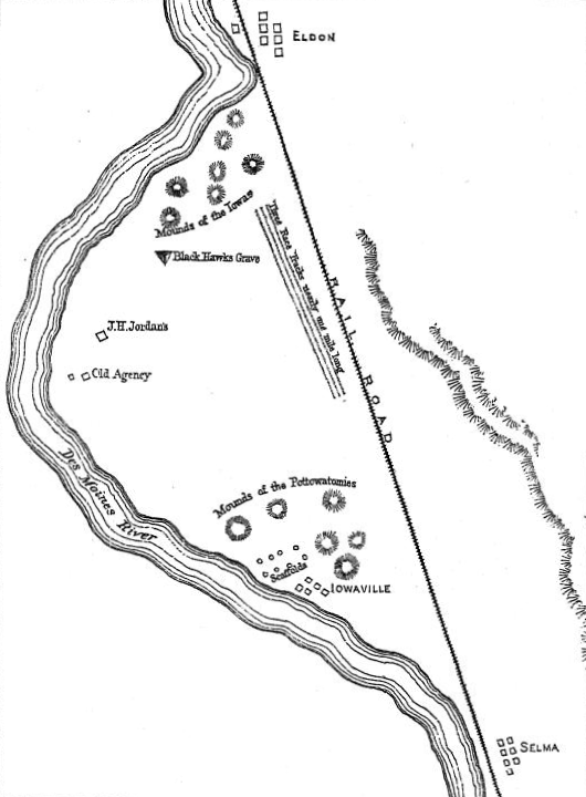 Fig. 9.—Plat of Indian burying-ground, Wapello County, Iowa.
