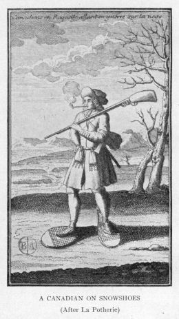 A CANADIAN IN SNOWSHOES (After La Potherie)