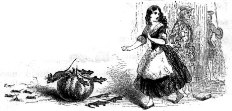 Her Gorgeous Apparel is Changed Into the Dress of a Cinder-wench, and Her Splendid Equipage Into a Pumpkin, Rats, Mice and Lizards