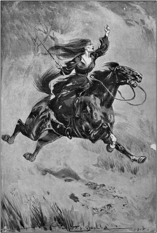 The Horse and its Rider Dashed out of the Smoke